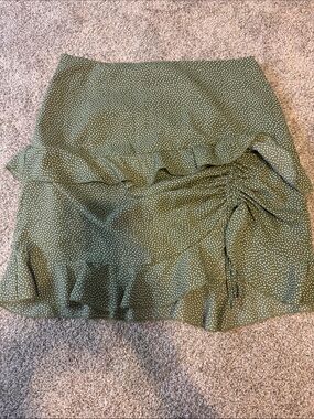 Polly Polka Ruffle Mini Skirt